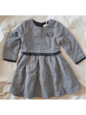 Doe A Dear Toddler Girls Tweed Long Sleeve Dress size 5T